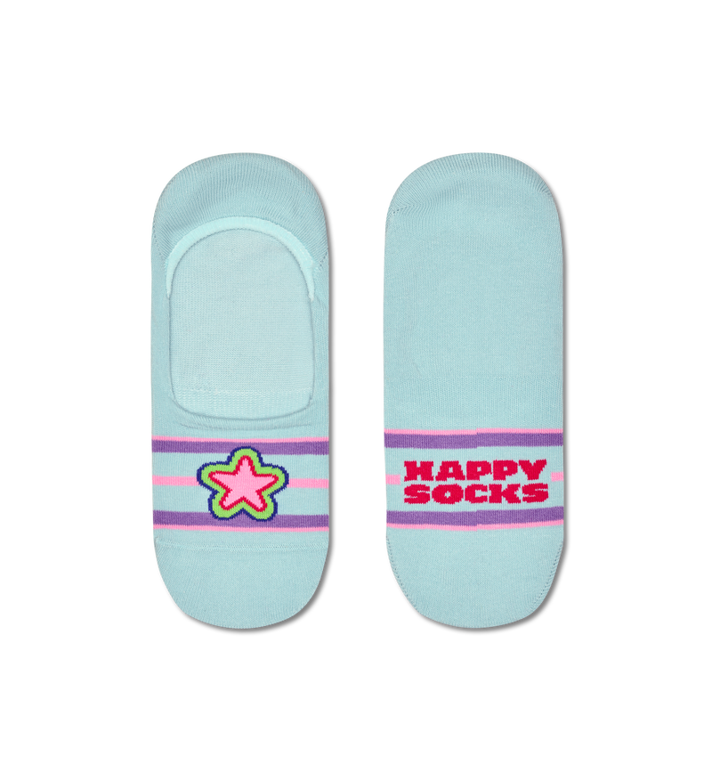 Light Blue Star Print Invisible Socks | Fun & Funky