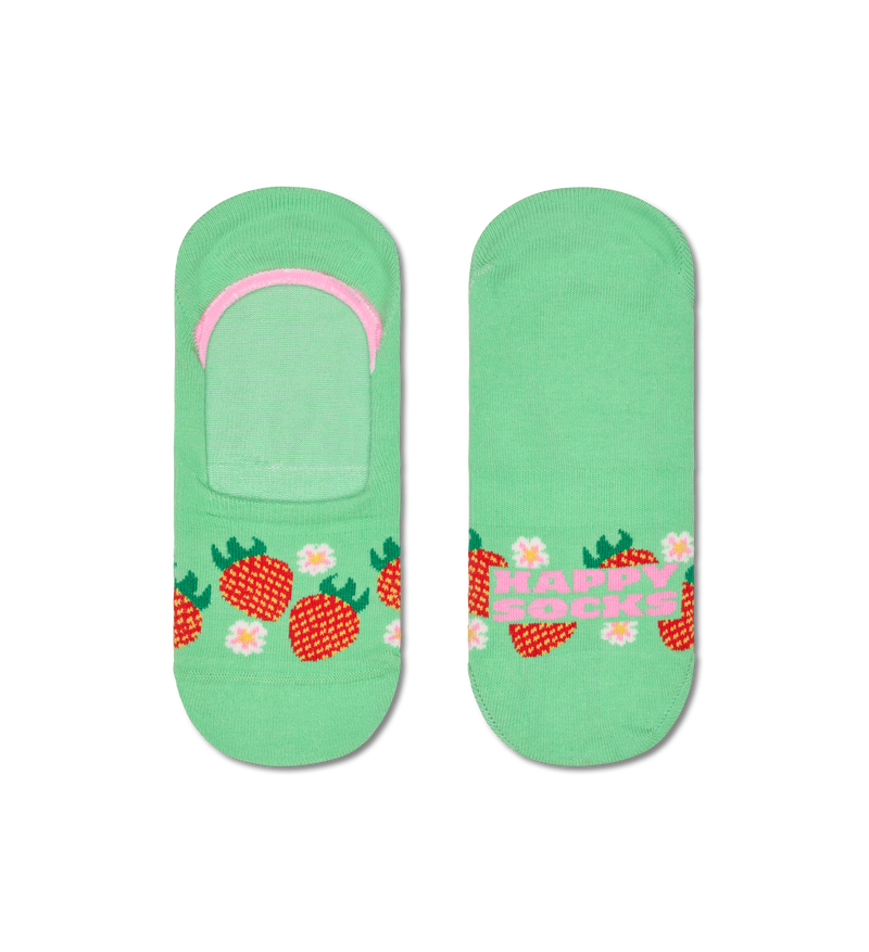 Colorful Strawberry No Show Socks | Fun & Invisible