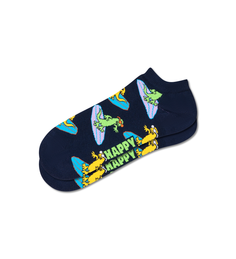 Surfing Lizard Print Low Cut Socks | Silly & Fun