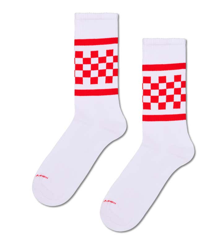 Checked Stripe Sneaker Sock