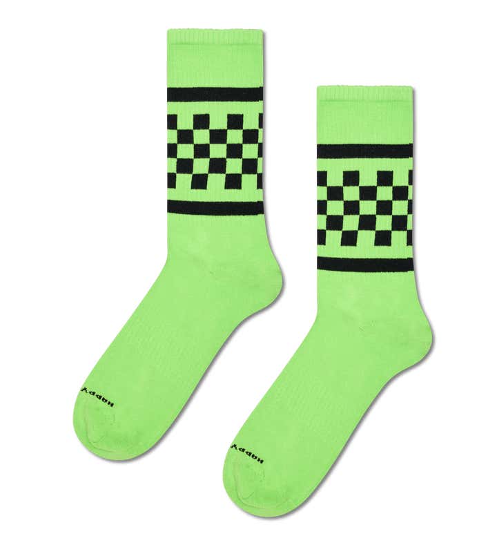 Checked Stripe Sneaker Sock
