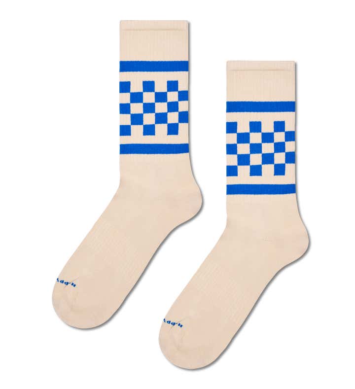 Checked Stripe Sneaker Sock
