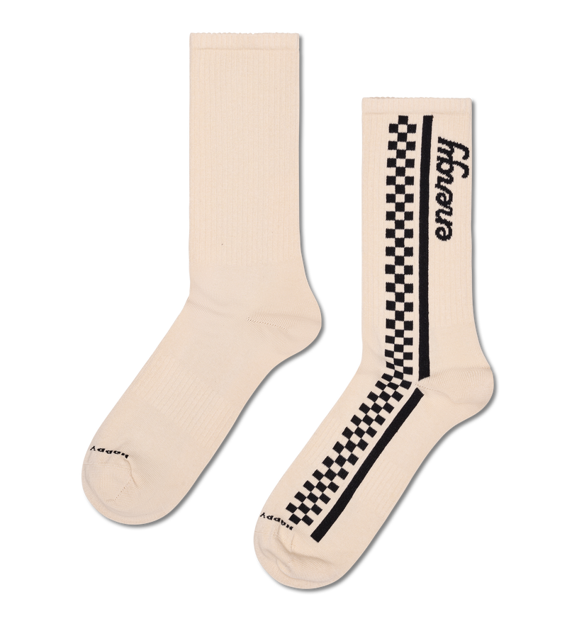 Black & White Checkered Energy Socks | Funky Athletic Socks