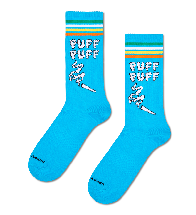 Funky Blue Sneaker Socks with Joint Print | Athletic