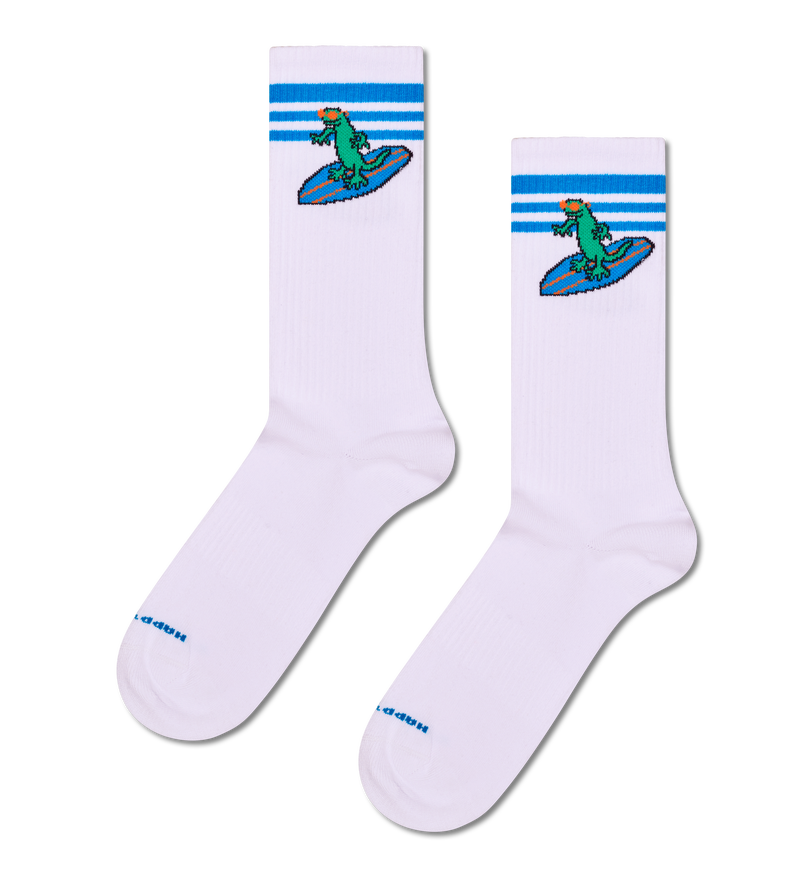 Surfing Lizard Sneaker Sock | Fun & Silly Animal Socks