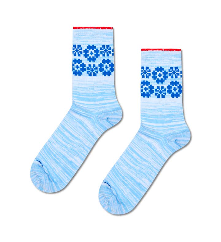 Flower Border Sneaker Sock