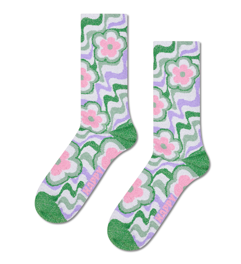Funky Flowy Flower Print Socks | Fluffy & Fun