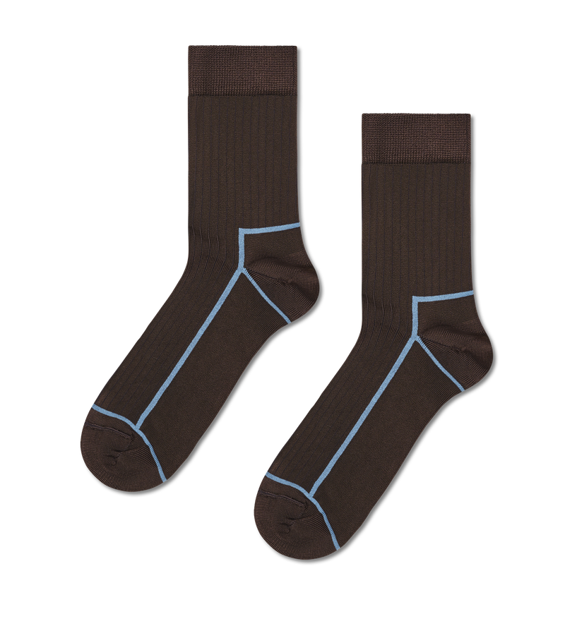 Funky Single Color Striped Crew Socks | Breathable & Fun
