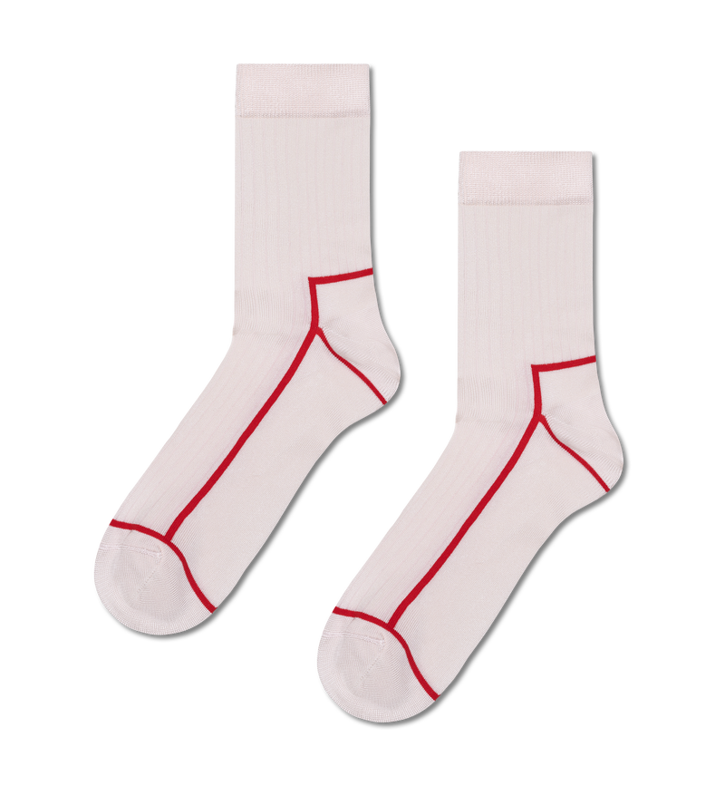 Funky Single Color Striped Crew Socks | Breathable & Fun