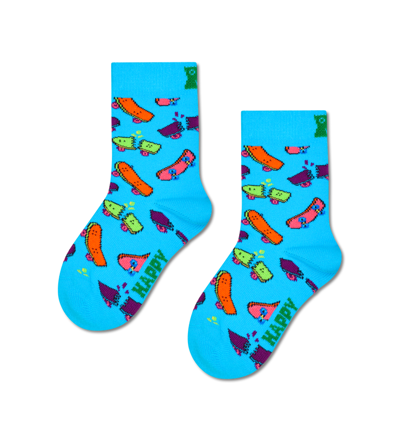 Kids' Skateboard Print Funny Socks