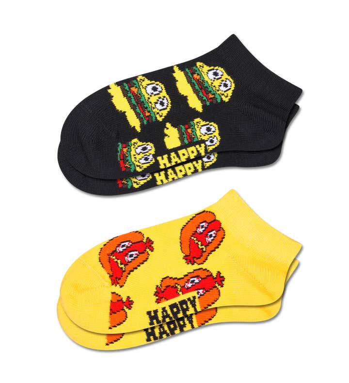 Kids 2-Pack Smelly Burger Low Socks