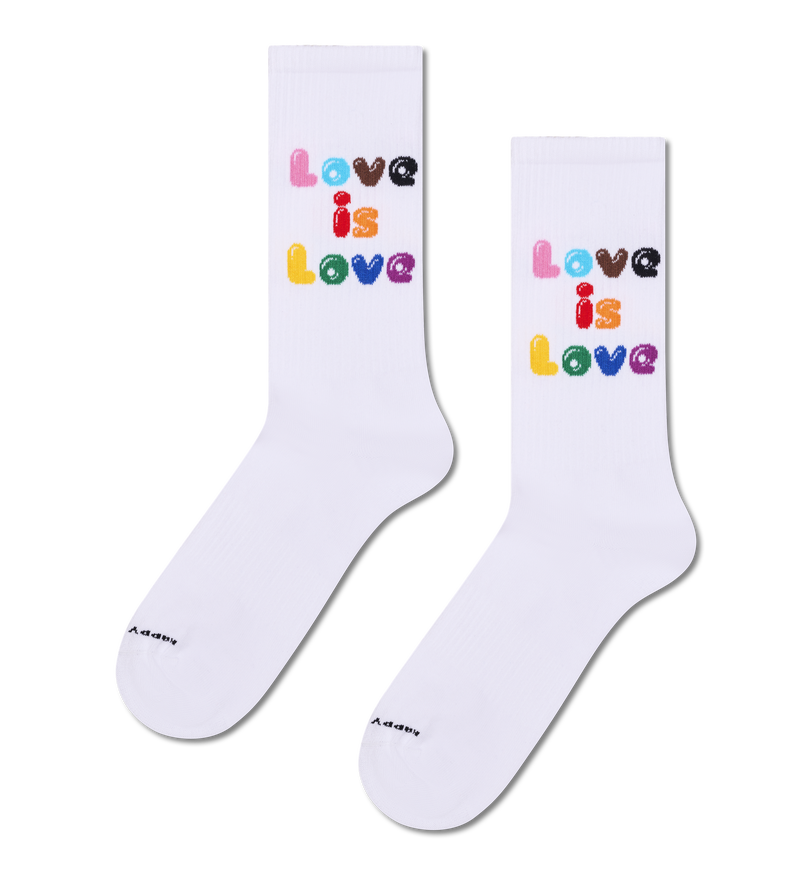 Colorful Love is Love Sneaker Socks | Funny Gym Socks