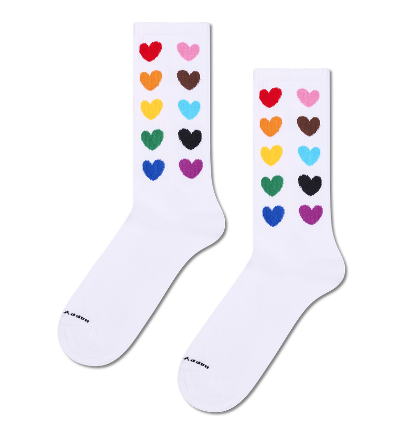 Colorful Pride Heart Sneaker Socks | Fun & Sporty