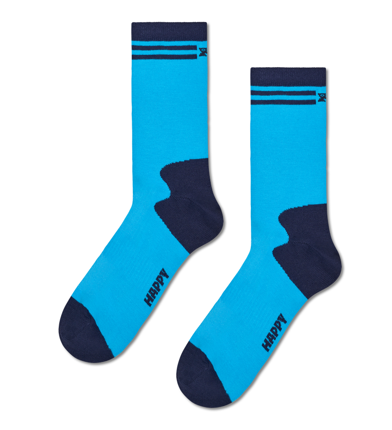 Light Blue Breathable Crew Socks