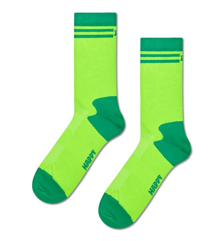 Green Extra Cool Short Crew Sock