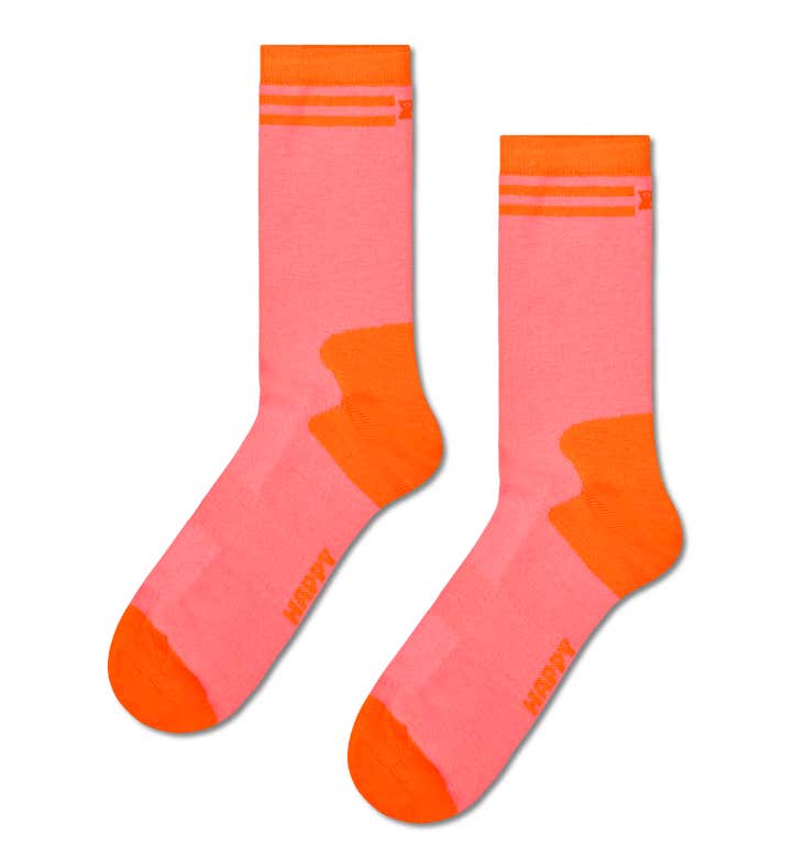 Orange Extra Cool Short Crew Sock