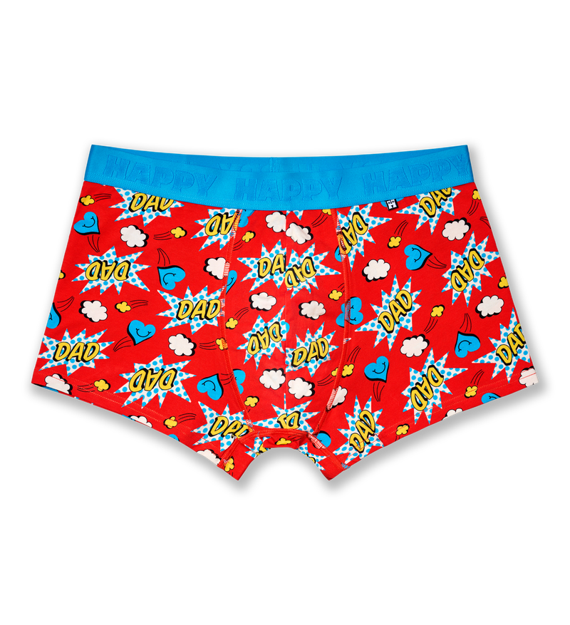 Red Super Dad Boxer Trunks | Funny Mens Underwear