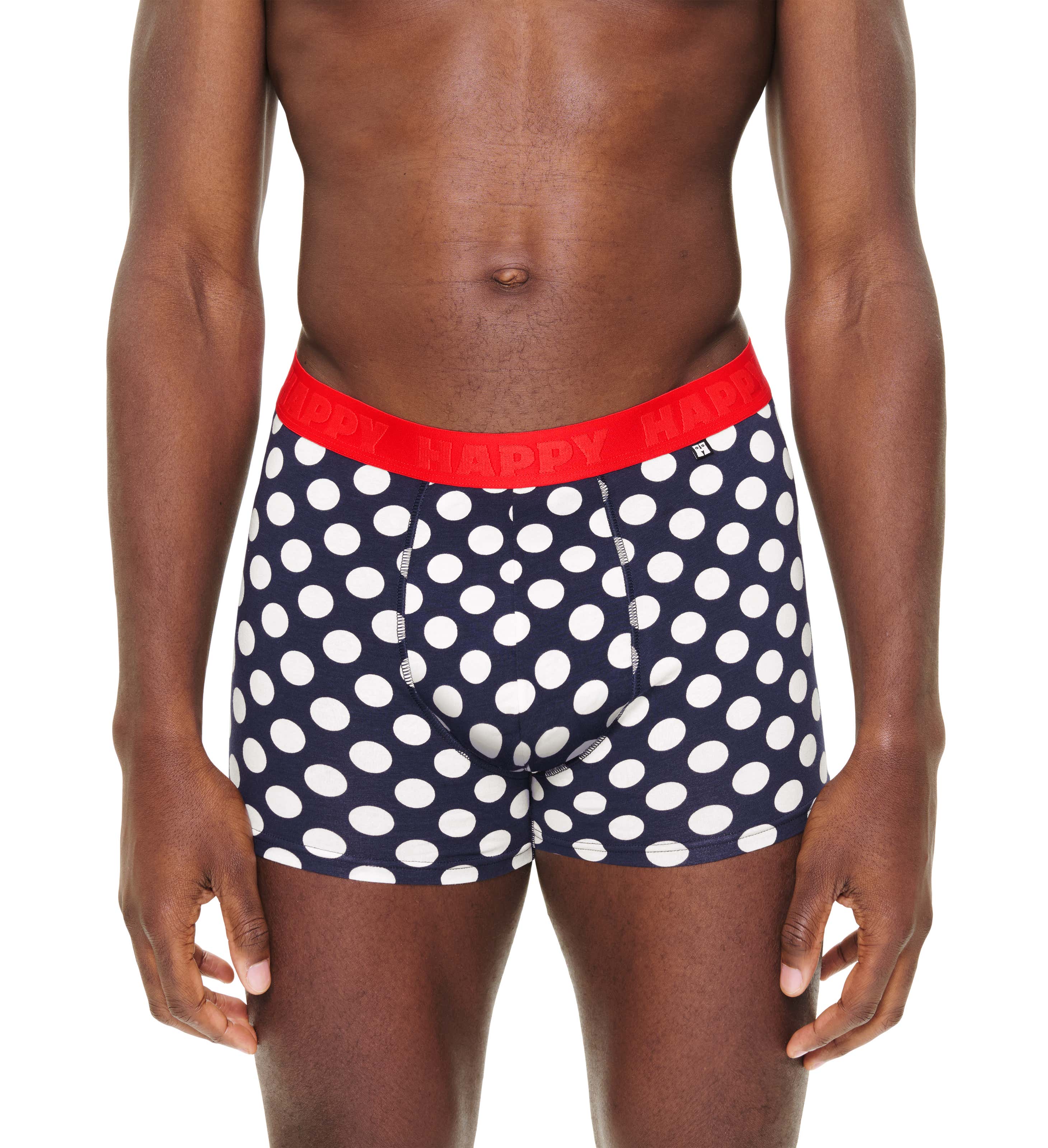 Navy Polka Dot Boxer Trunks | Funny & Comfortable | Happy Socks EU