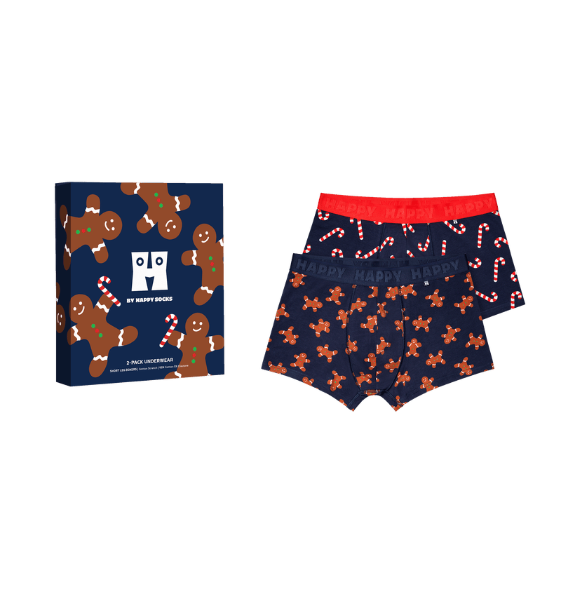 Navy Blue Christmas Boxers 2-Pack
