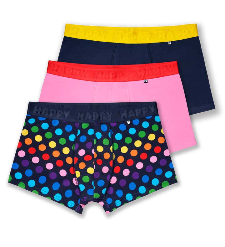 3-Pack Multi Color Dot Short Boxers