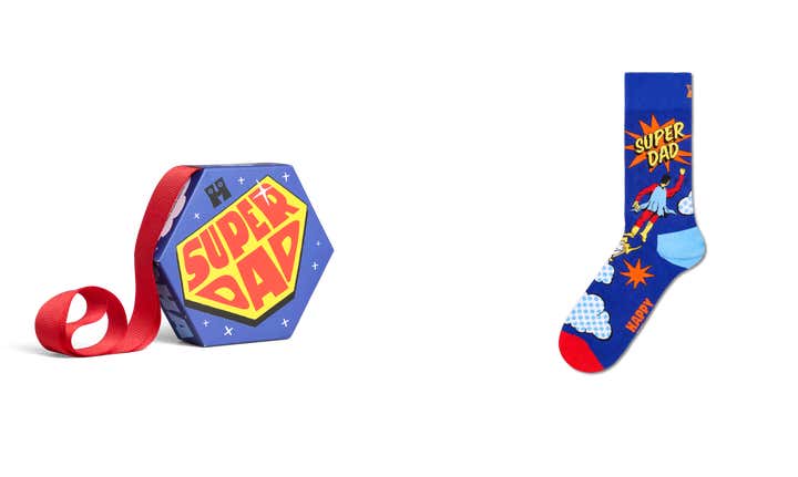 1-Pack Flying Super Dad Sock Gift Set