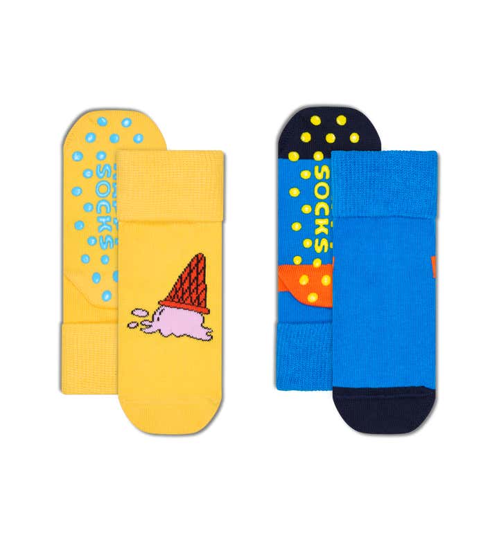 Kids 2-Pack Ice Cream Anti-Slip Socks