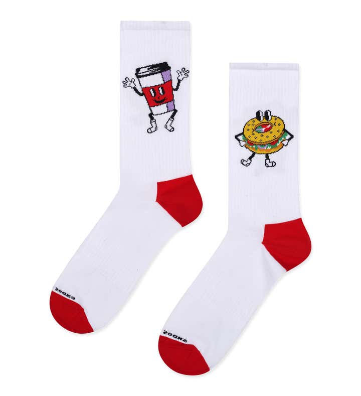 Bagel & Coffee Sneaker Sock