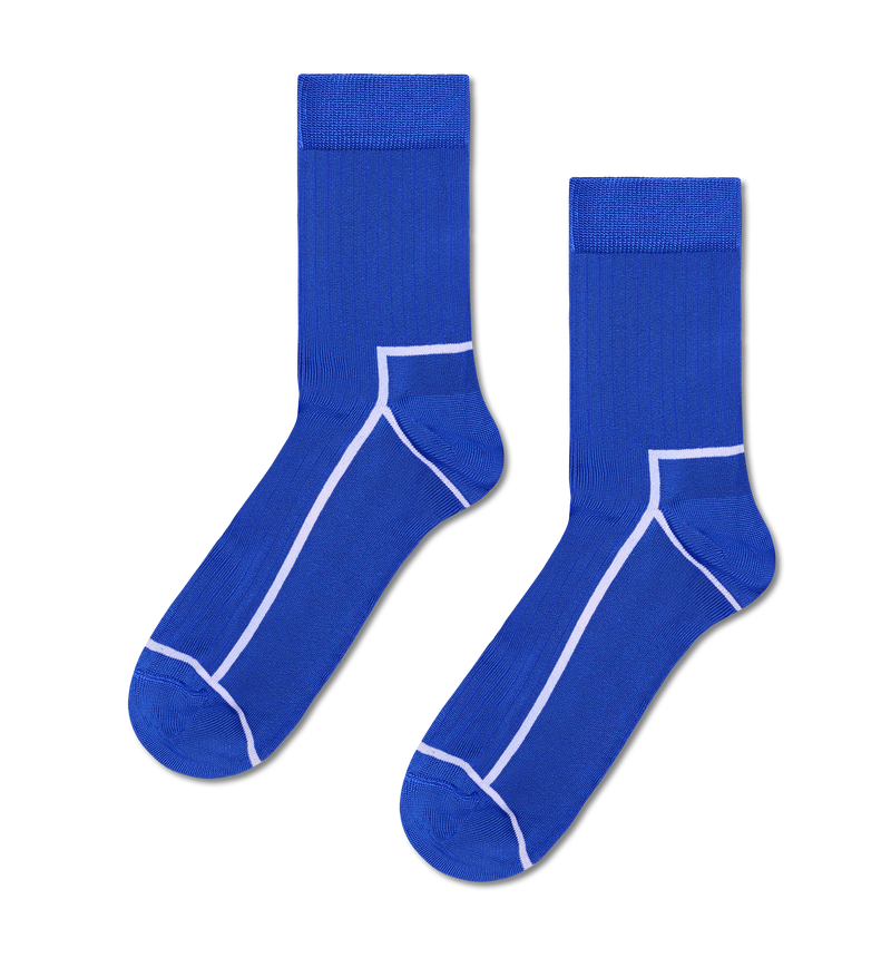 Fancy Single Color Striped Crew Socks | Breathable & Fun
