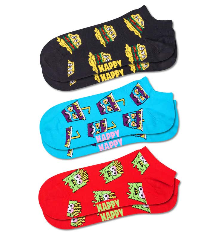 3-Pack Smelly Food Low Socks