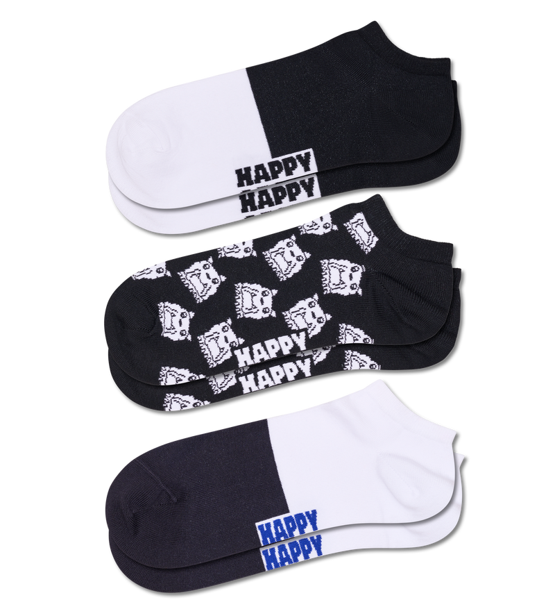 3-pack Bulldog low socks | Vrolijke sokken voor hondenfans