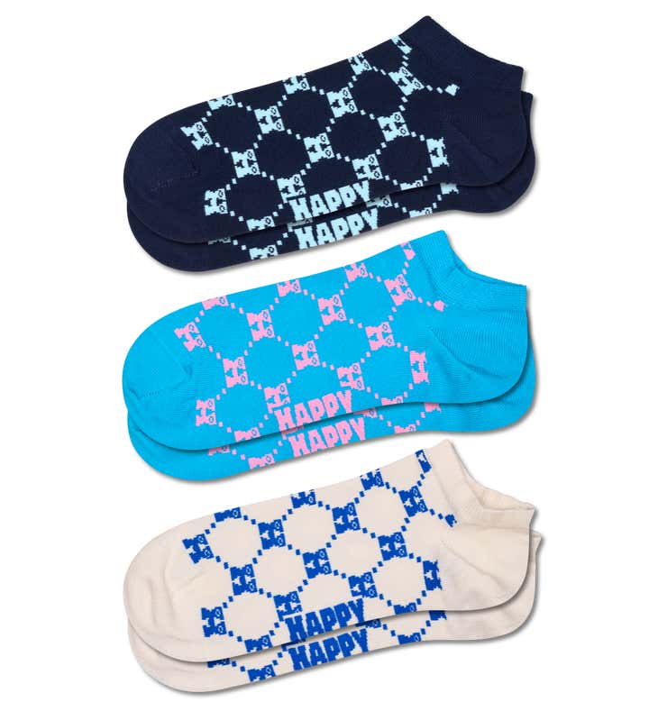3-Pack Monogram Low Socks