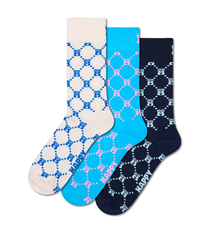 3-Pack H Monogram Socks