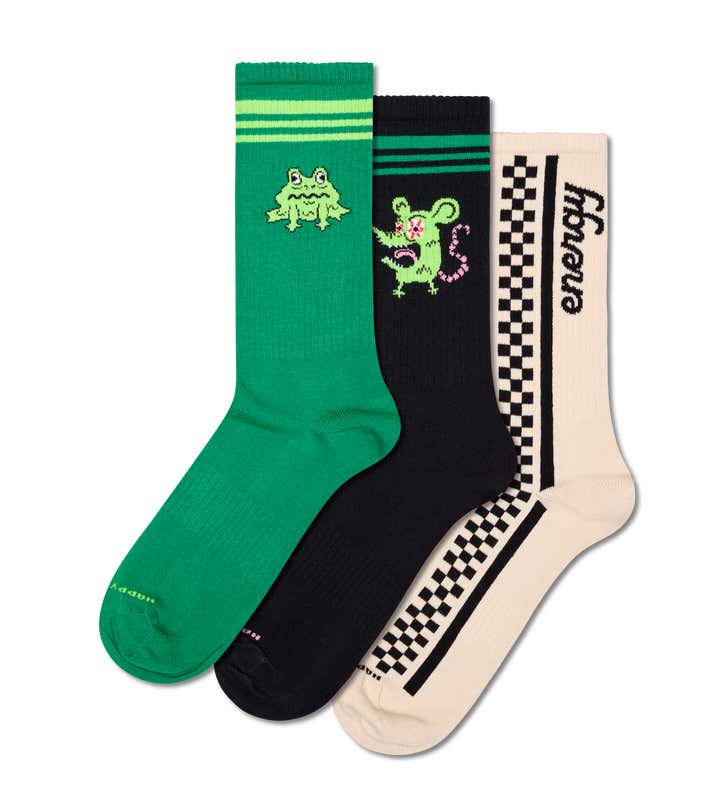 3-Pack Animals Sneaker Socks
