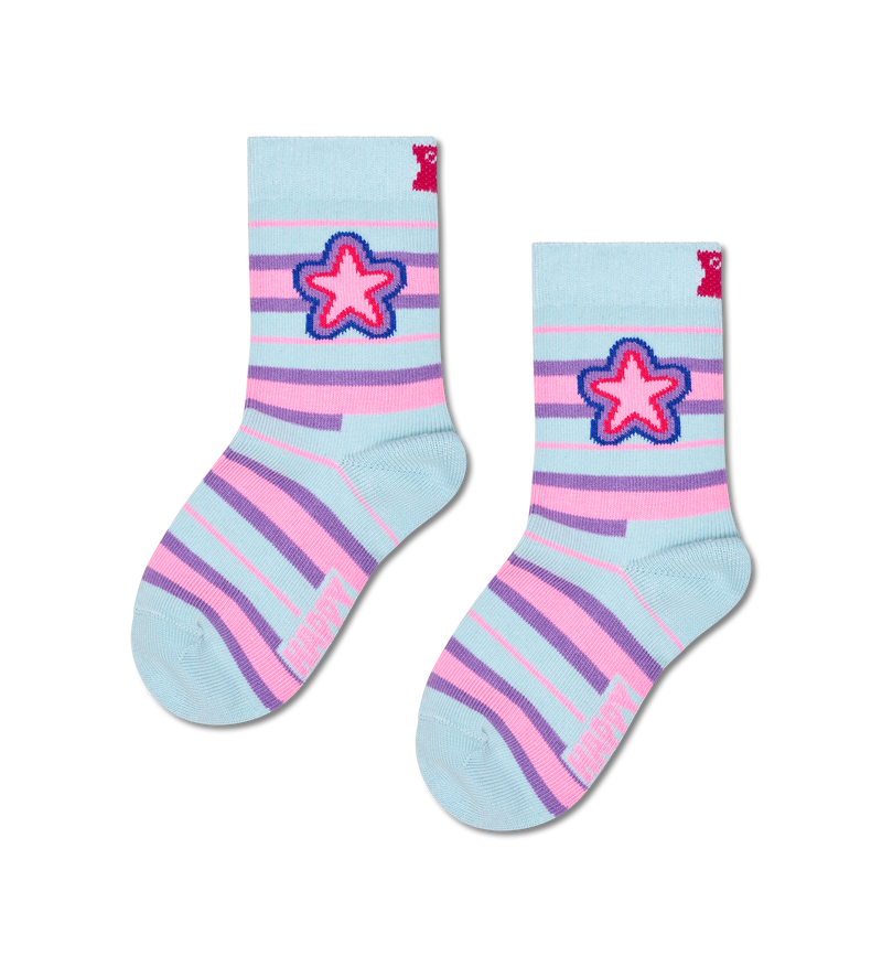 Colorful Kids Striped Socks with Star | Novelty Socks