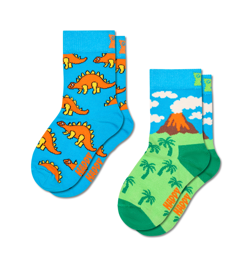 Kids' Funny Dinosaur Socks 2-Pack | Toddler Stegosaurus
