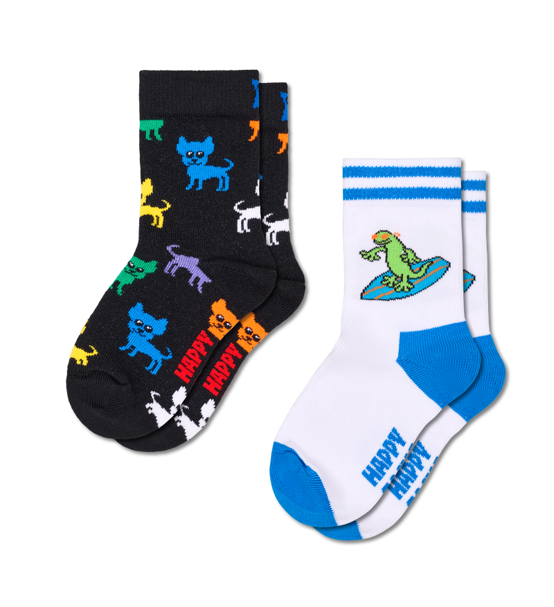 Fun Kids' Chihuahua & Lizard Print Socks | Cute & Funky