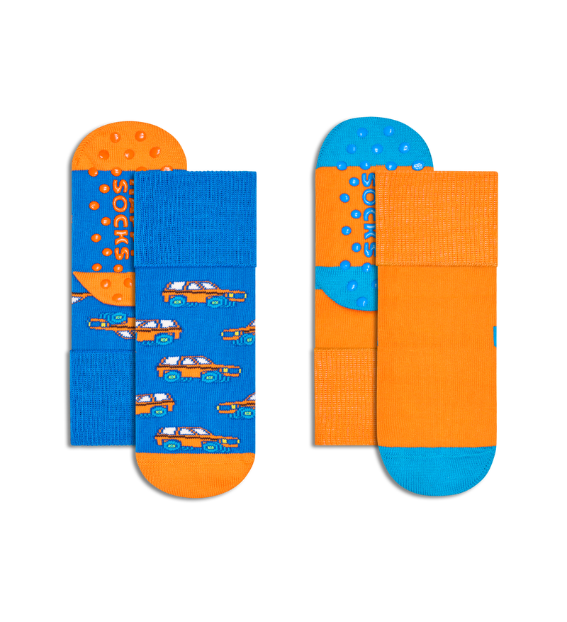 2-pack kindersokken met autoplezier | Antislip & superfun