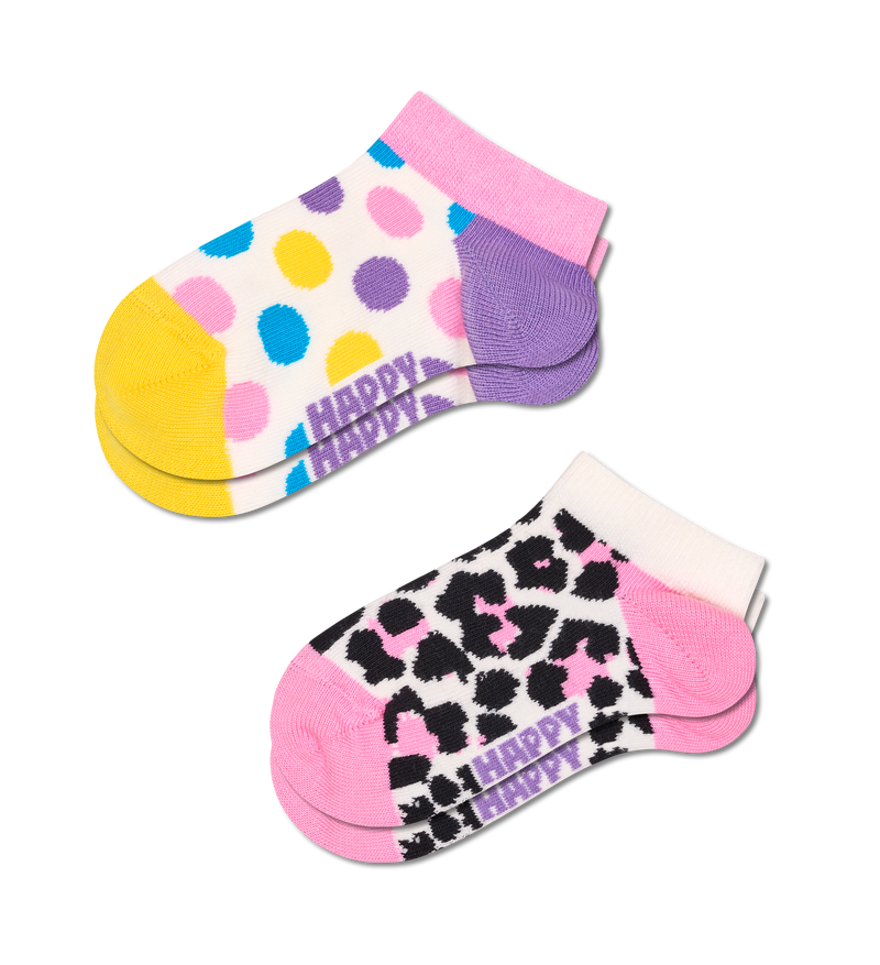 Black & Pink Leopard Print Low Socks | Fun Animal Design