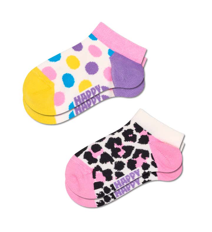 Kids 2-Pack Leo Low Socks