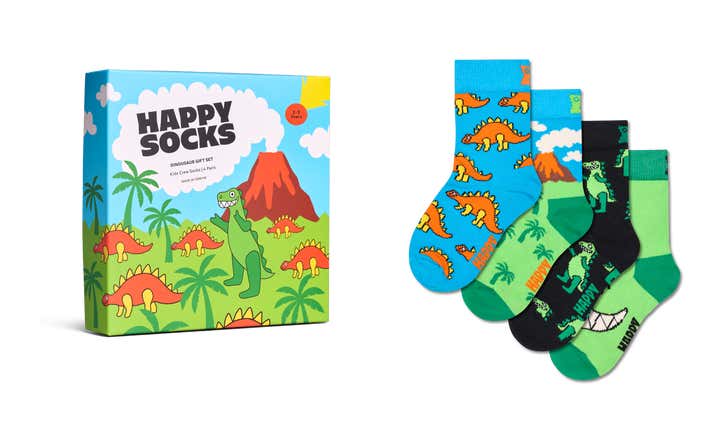 Kids 4-Pack Dinosaur Socks Gift Set