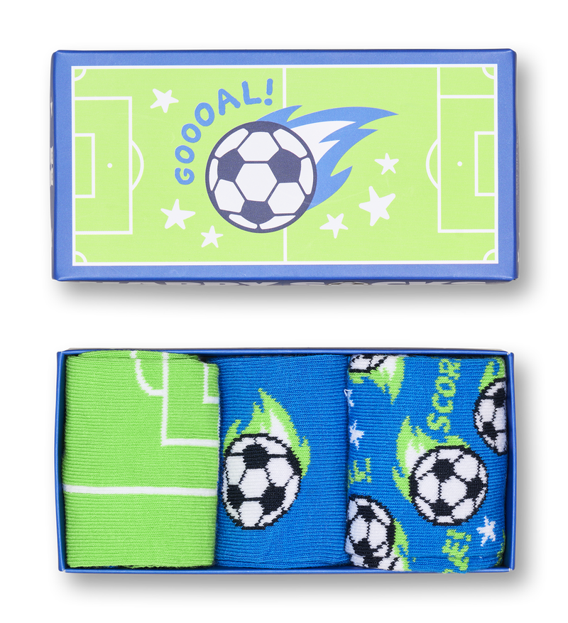 Fun Soccer Socks for Kids - 3-Pack Gift Set