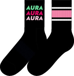 2-Pack Aura 1/2 Crew Socks
