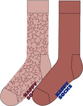 2-Pack Star Natural Dye Socks