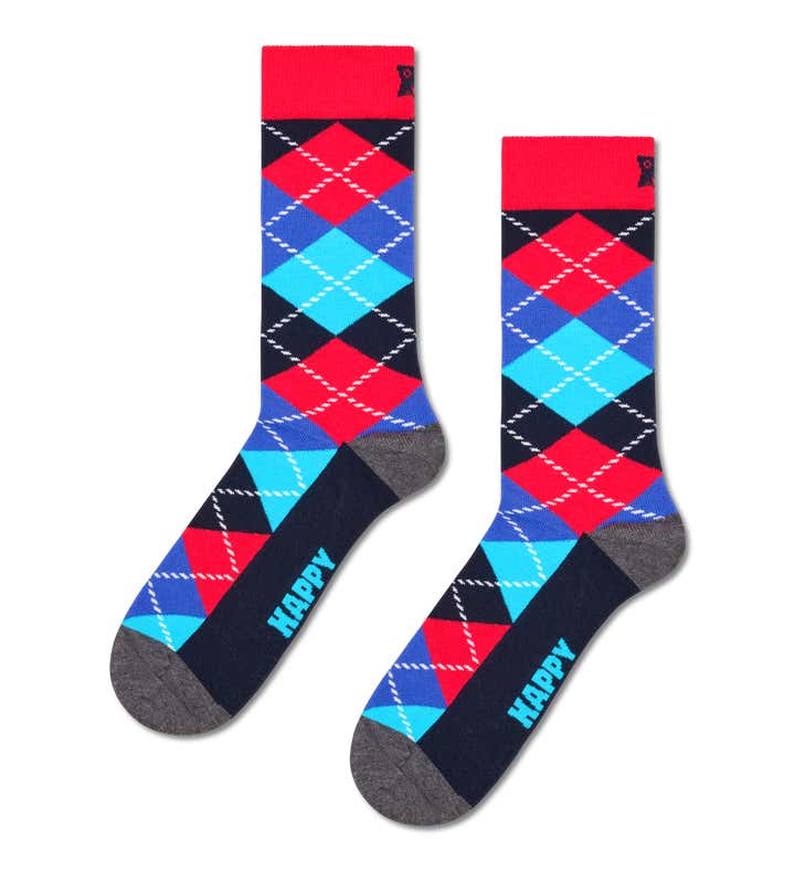 4-Pack Blue Graphics Socks