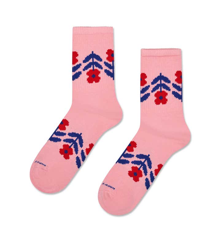 Flower Border Sneaker Sock