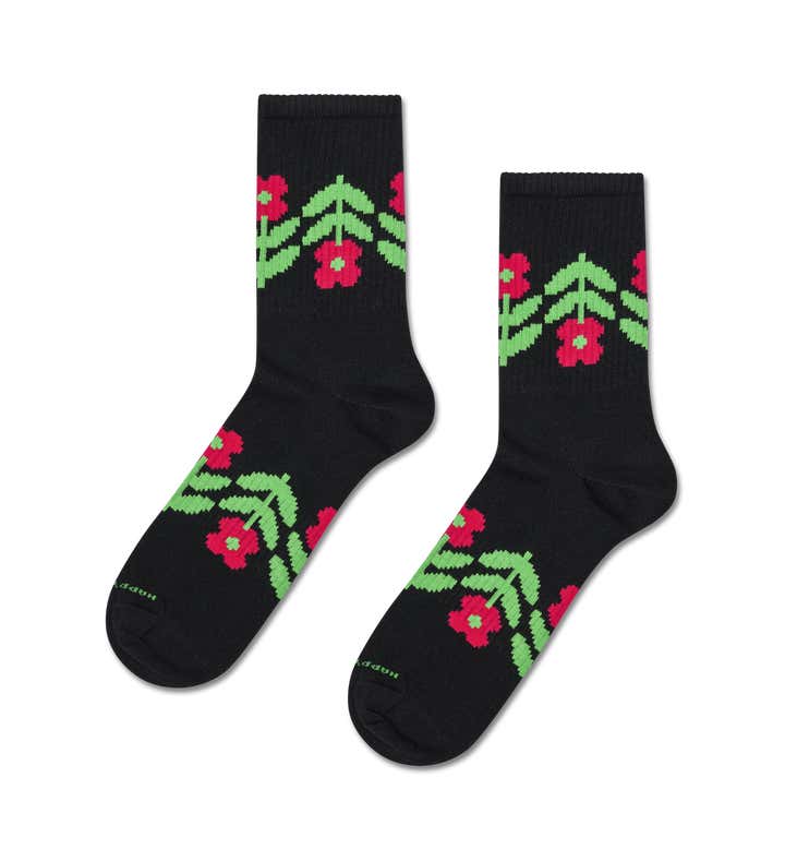 Flower Border Sneaker Sock