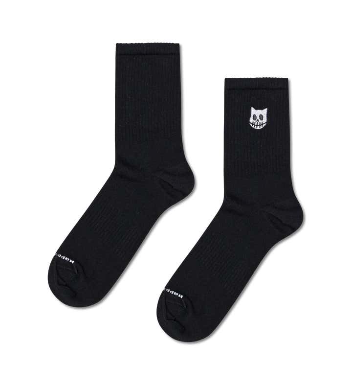 Cat Skull Sneaker Sock