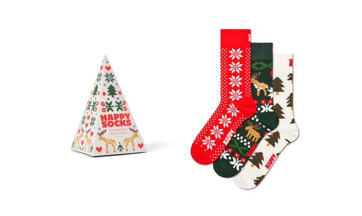 3-Pack Holiday Sweater Socks Gift Set