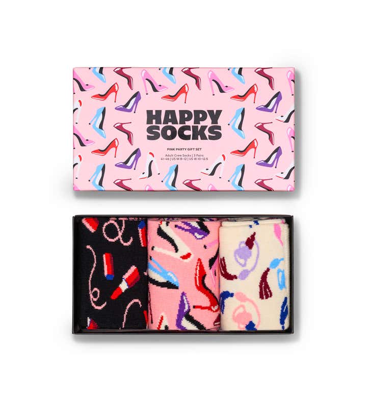 3-Pack Pink Party Short Crew Gift Set