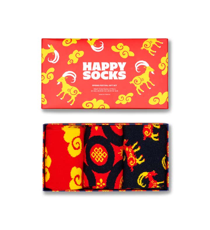 3-Pack Spring Festival Socks Gift Set